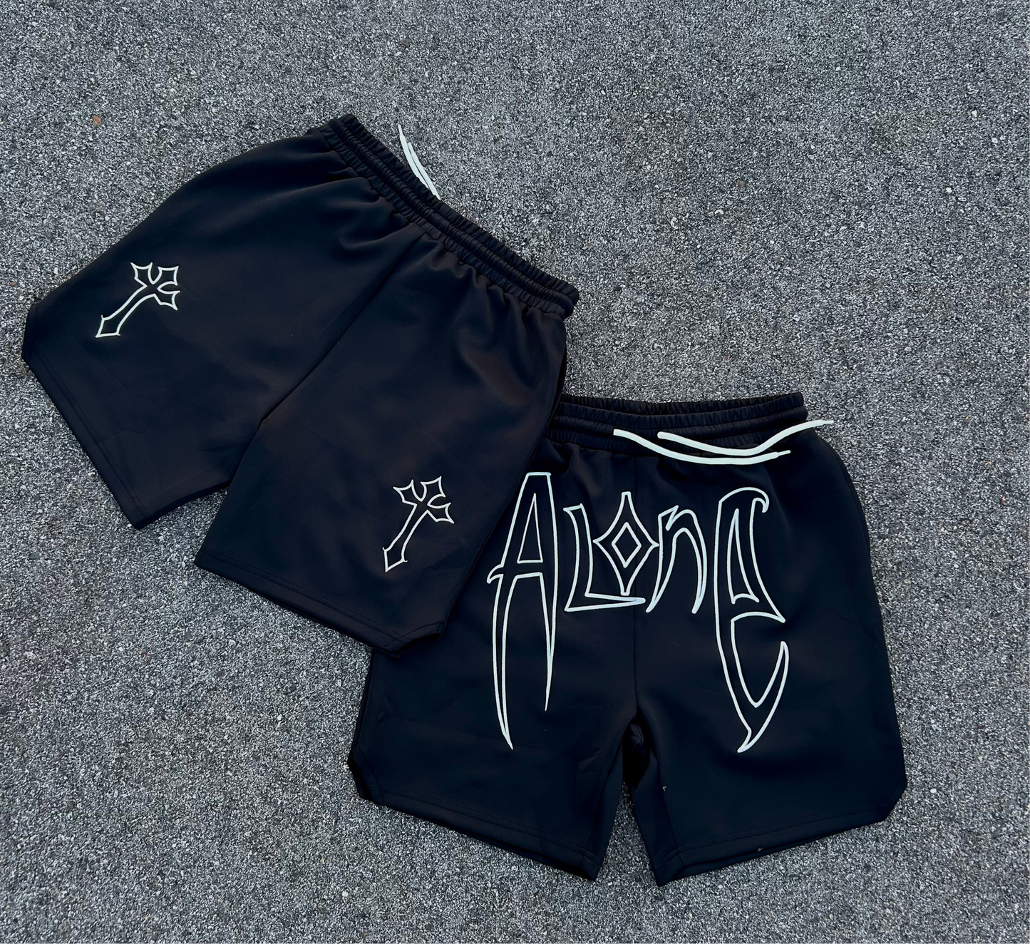 Alone All Over Embroidered Shorts